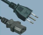 意大利CEI 23-16 IMQ 10A三芯插头配IEC 60320 C13电源线