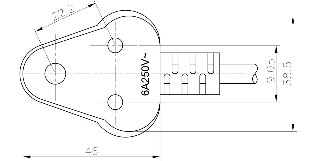 小南非插头电源线
