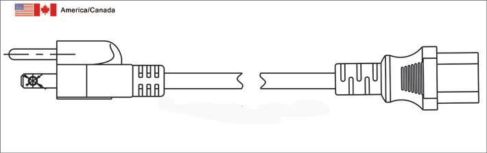 NEMA5-15P 美国UL插头配IEC 60320 C13电源线 NEMA5-15P 美国UL插头配IEC 60320 C13电源线