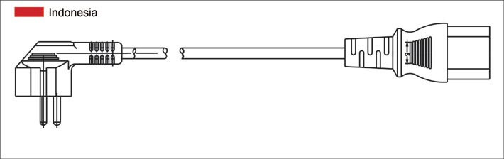 印尼SNI插头配IEC 60320 C13电源线 印尼SNI插头配IEC 60320 C13电源线