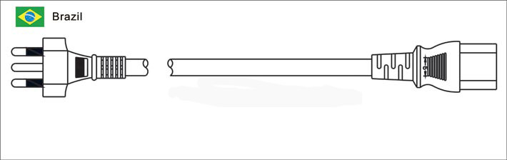 巴西INMETRO插头与IEC 60320 C13电源线 巴西INMETRO插头与IEC 60320 C13电源线