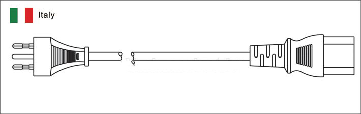 意大利IMQ插头配IEC 60320 C13电源线 意大利IMQ插头配IEC 60320 C13电源线