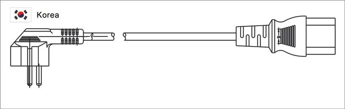 韩国KC插头配IEC 60320 C13电源线 韩国KC插头配IEC 60320 C13电源线