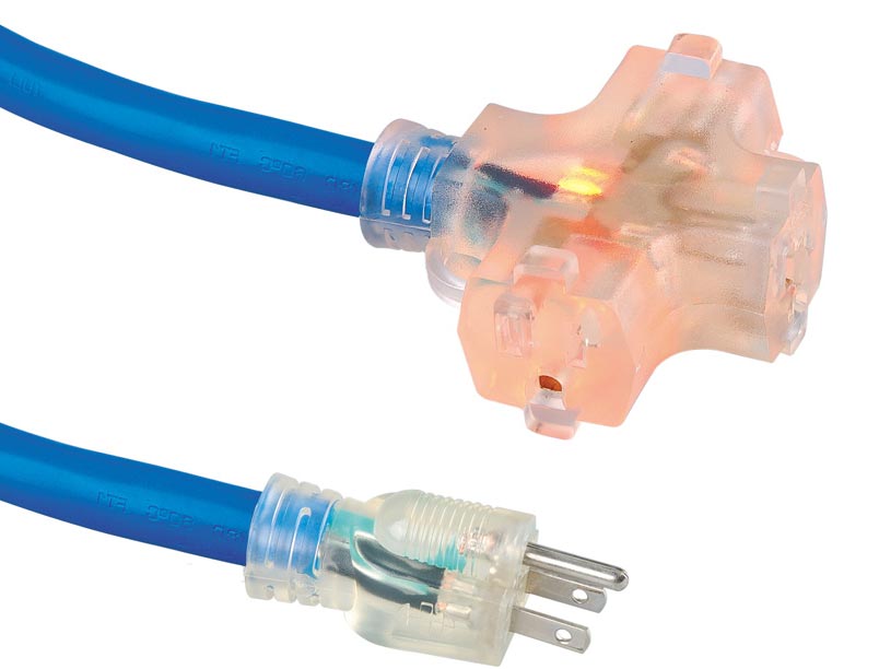 十字型透明带氖灯延长线