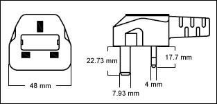 英国带保险丝电源线插头图纸 英国带保险丝电源线插头图纸
