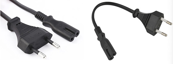 欧洲两芯插头配IEC60320 C7电源线 欧洲两芯插头配IEC60320 C7电源线
