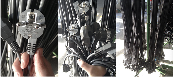 韩国三芯电源线16A 有孔KC KTL认证